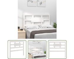 vidaXL Hoofdeinde - Houten Hoofdbord - Hoofdbord 95,5x4x100 cm massief grenenhout wit - Hoofdboard - Grenenhout - Massief Hout