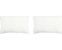 vidaXL - Hoofdkussen - 2 - st - 40 - x - 60 - cm - Bamboevezel - Wit