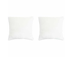 vidaXL - Hoofdkussen - 2 - st - 60 - x - 60 - cm - Bamboevezel - Wit