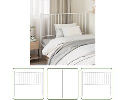 vidaXL Hoofdkussen - Hoofd Bord - Hoofdbord 107 cm metaal wit - Beddecoratie - Slaapkamers - Modern