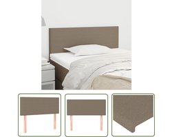 vidaXL Hoofdkussen - Hoofd Bord - Hoofdbord 80x5x78/88 cm stof taupe - Beddecoratie - Slaapkamers - Bedroom Decor