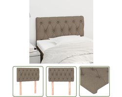 vidaXL Hoofdkussen - Hoofd Bord - Hoofdbord 80x7x78/88 cm stof taupe - Beddecoratie - Slaapkamerstijl - Stoffen Hoofdbord