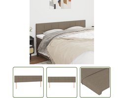 vidaXL Hoofdkussen - Hoofd Bord - Hoofdborden 2 st 100x5x78/88 cm stof taupe - Beddecoratie - Klassiek - Stoffen Bekleding