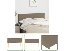 vidaXL Hoofdkussen - Hoofd Bord - Hoofdborden 2 st 72x5x78/88 cm stof taupe - Beddecoratie - Klassiek - Taupe