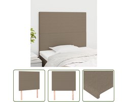 vidaXL Hoofdkussen - Hoofd Bord - Hoofdborden 2 st 80x5x78/88 cm stof taupe - Bed Textiel - Stoffen Hoofdbord - Taupose Hoofdboard