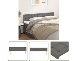 vidaXL Hoofdkussen - Hoofd Bord - Hoofdborden 2 st 90x5x78/88 cm kunstleer grijs - Klassiek Hoofdbord - Grijze Hoofdbord - Kunstleder Hoofdbord