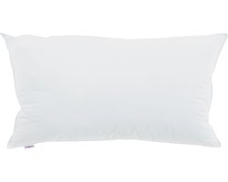 vidaXL - Hoofdkussen - met - kussen - Wit - 40 - x - 80 - cm - Katoen