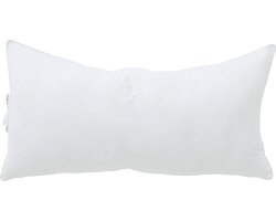 vidaXL - Hoofdkussen - met - kussen - Wit - Katoen - en - Polyester