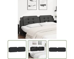 vidaXL Hoofdkussens - Hoofdbordkussen - Hoofdbordkussen Zadar 200 cm kunstleer zwart - Kunstleer - Zwart - Design Hoofdbord