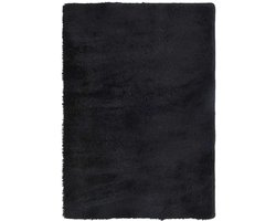 vidaXL - Hoogpolig - vloerkleed - NAVARRA - 120x170 - cm - polyester - zwart