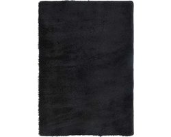 vidaXL - Hoogpolig - vloerkleed - NAVARRA - 160x230 - cm - polyester - zwart