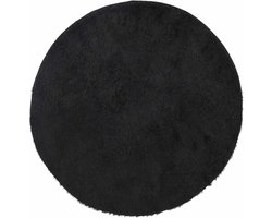 vidaXL - Hoogpolig - vloerkleed - NAVARRA - 200x200 - cm - polyester - zwart