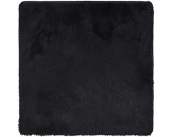 vidaXL - Hoogpolig - vloerkleed - NAVARRA - 240x240 - cm - polyester - zwart