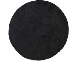 vidaXL - Hoogpolig - vloerkleed - NAVARRA - 240x240 - cm - polyester - zwart