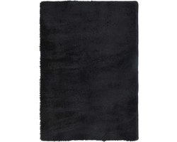 vidaXL - Hoogpolig - vloerkleed - NAVARRA - 240x340 - cm - polyester - zwart