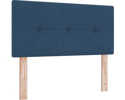 vidaXL - Hoogte - verstelbaar - hoofdbord - met - hoofdeinde - Blauw - 100 - cm - Stof