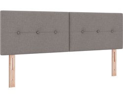 vidaXL - Hoogte - verstelbaar - hoofdbord - Taupe - Stof