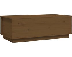 vidaXL Hout Meubilair - Salontafel - Salontafel 100x50x35 cm massief grenenhout honingbruin - Grenenhouten Tafel - Lift Top Tafel - Opbergruimte