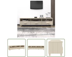 vidaXL Hout - TV Kast - Tv-meubel HAMAR 158x40x40 cm massief grenenhout honingbruin - Grenenhout - Salontafel - Meubilair