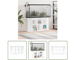 vidaXL Houten Aquariumstandaard - Aquarium Standaard - Aquariumstandaard 120x40x60 cm bewerkt hout wit - Aquarium Kast - Aquarium Meubel - Aquascaping