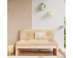 vidaXL Houten Bank - Bruine Bank - Middenbank 120x80 cm massief grenenhout - Tuinset - Lounge Set - Balkonset