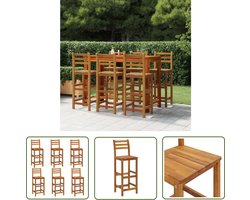 vidaXL Houten Barkrukken - Barkrukken - Barkrukken 6 st massief acaciahout - Acaciahout Barkrukken - Eetkamerstoelen - Barstoelen