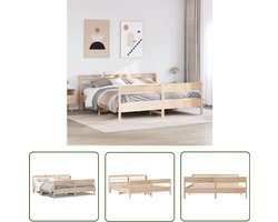 vidaXL Houten Bed - Bedframe - Bedframe zonder matras massief grenenhout 200x200 cm - Grenen Hout - Slaapkamers - Slaapcomfort