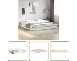 vidaXL Houten Bed Frame - Slaapcomfort - Bedframe zonder matras 180x200 cm spaanplaat wit - Bed Frame 180x200 - Witte Bed Frame - Modern Bed Frame