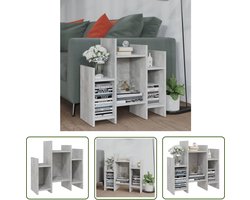 vidaXL Houten Bijzetkast - Bijzetkast - Bijzetkast 60x26x60 cm bewerkt hout betongrijs - Grijze Bijzetkast - Salontafel - Tv Tafel