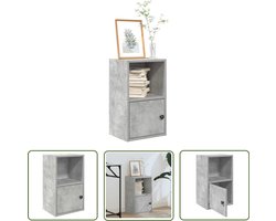 vidaXL Houten Boekenkast - Boekenkast - Boekenkast 31x24x52 cm bewerkt hout betongrijs - Bibliotheekkast - Opslagkast - Decoratieve Kast