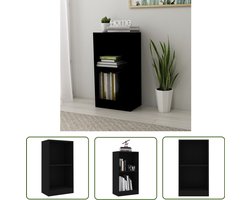 vidaXL Houten Boekenkast - Boekenkast - Boekenkast 40x24x75 cm bewerkt hout zwart - Zwarte Boekenkast - Compact Boekenkast - Boekenplank