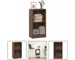 vidaXL Houten Boekenkast - Boekenkast - Boekenkast 40x24x76 cm bewerkt hout bruin eikenkleurig - Opbergkast - Bibliotheekkast - Vintage Boekenkast