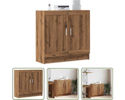 vidaXL Houten Boekenkast - Boekenkast - Boekenkast 82,5x30,5x80 cm bewerkt hout artisanaal eikenkleurig - Bibliotheekkast - Opslagkast - Vintage Boekenkast