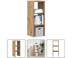 vidaXL Houten Boekenkast - Boekenkast - Boekenkast stapelbaar 30x30x80 cm bewerkt hout artisanaal eiken - Bibliotheek - Opbergkast - Multifunctioneel Meubel