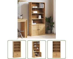 vidaXL Houten Boekenkast - Boekenkast - Boekenkast VIGO 85x35x170 cm massief grenenhout - Bibliotheek - Grenoblehouten Boekenkast - Vintage Boekenkast