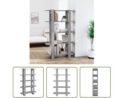 vidaXL Houten Boekenkast - Boekenkast - Boekenkast/kamerscherm 100x30x160 cm grijs sonoma eikenkleurig - Grijze Boekenkast - Boekenplank - Kamerdivider