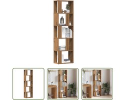 vidaXL Houten Boekenkasten - Boekenkasten - Boekenkast 45x24x159 cm bewerkt hout artisanaal eikenkleur - Eiken Kleur Boekenkast - Boekenplank - Opslagmogelijkheden