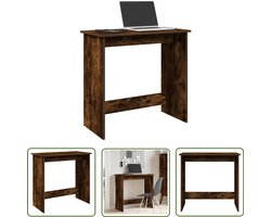 vidaXL Houten Bureau - Bureau - Bureau 80x40x75 cm bewerkt hout gerookt eikenkleurig - Werktafel - Laptopstandaard - Home Office