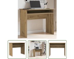 vidaXL Houten Bureau - Kantoorbureau - Bureau 90x50x74 cm bewerkt hout artisanaal eikenkleur - Schrijfblad - Werkstation - Home Office