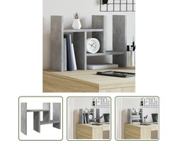 vidaXL Houten Bureau Organizer - Bureau Organisator - Bureau organiser 34,5x15,5x35,5 cm bewerkt hout betongrijs - Betonnen Bureau Organizer - Bureauopruimer - Kantoor Organisatie