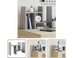 vidaXL Houten Bureau Organizer - Bureau Organizer - Bureau organiser 34,5x15,5x35,5 cm bewerkt hout grijs sonoma - Grijze Bureau Organizer - Organisator Voor Bureau - Opslagoplossing Bureau