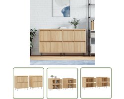 vidaXL Houten Dressoirs - Dressoirs - Dressoirs 2 st bewerkt hout sonoma eikenkleurig - Sonoma Eiken Dressoirs - Vintage Dressoirs - Salontafel