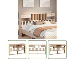 vidaXL Houten Hoofdbord - Hoofd Bord - Hoofdbord met opbergruimte 180 cm massief grenenhout - Opberghoofdbord - Hoofdbord Met Lade - Hoofdbord Met Vakken