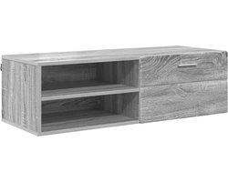 vidaXL - Houten - Kast - 100,5 - x - 39 - x - 30 - cm - Grijs - Sonoma - Bewerkt - hout