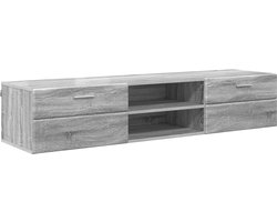 vidaXL - Houten - Kast - 150 - x - 39 - x - 30 - cm - Grijs - Sonoma - Bewerkt - hout