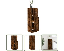 vidaXL Houten Kast - Apothekerkast - Apothekerskast 30x41x118 cm bewerkt hout gerookt eikenkleurig - Opbergkast - Vintage Kast - Boekenkast