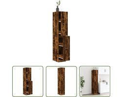 vidaXL Houten Kast - Apothekerkast - Apothekerskast 30x41x174,5 cm bewerkt hout gerookt eikenkleurig - Opslagoplossing - Bergruimte - Vintage Kast