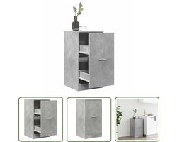 vidaXL Houten Kast - Apothekerkast - Apothekerskast 40x41x77,5 cm bewerkt hout betongrijs - Opbergkast - Vintage Kast - Badkamerkast
