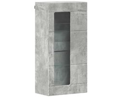 vidaXL - Houten - Kast - Beton - Grijs - 50 - x - 29 - x - 100 - cm - Bewerkt - hout