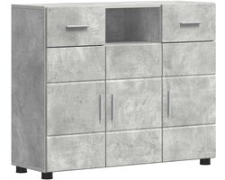 vidaXL - Houten - Kast - Beton - Grijs - Bewerkt - hout